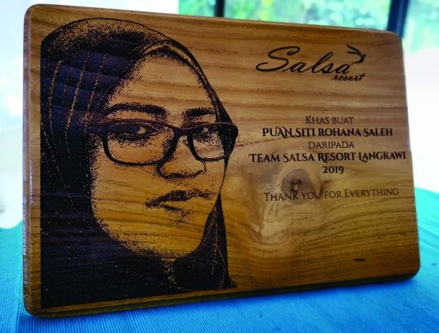 Plak potret penghargaan untuk Salsa Resort Langkawi